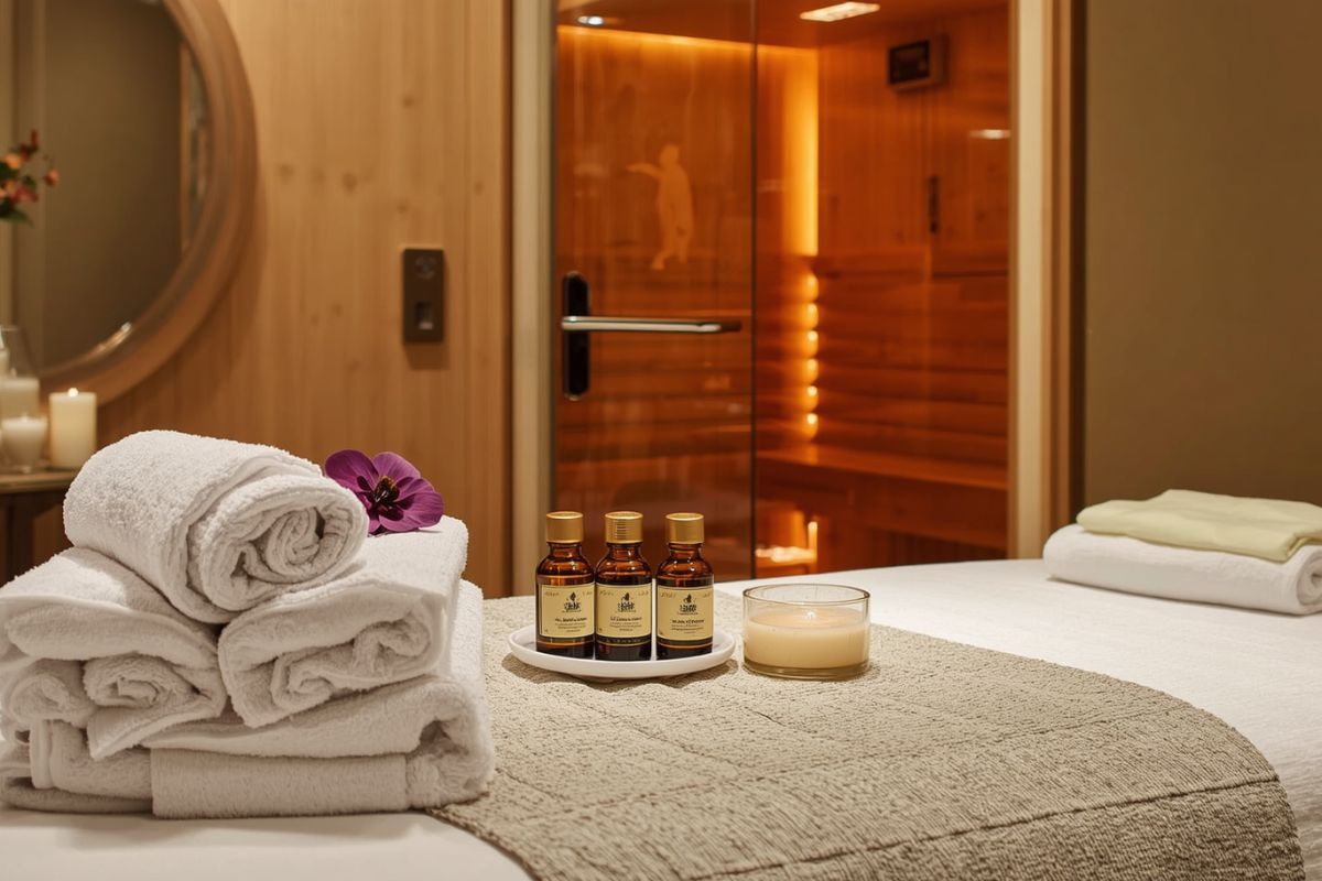 Infrared sauna paired with massage and spa wellness treatments